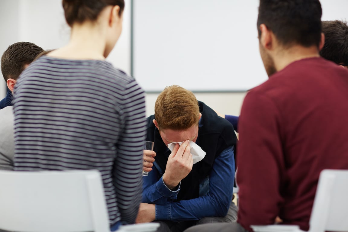 Man grieving